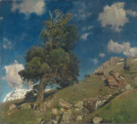 Eugen Felix Prosper Bracht Monte Rosa und Arven